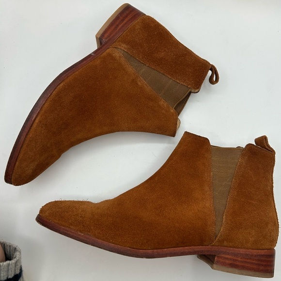Nisolo Womens Nutmeg Suede & Leather Chelsea Every Day Boots Booties Size 9 - Picture 6 of 13